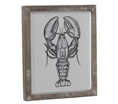 Quadro em estilo vintage com impressão de lagosta
