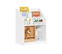 Estante de livros para crianças com 3 prateleiras KMB98-W SoBuy