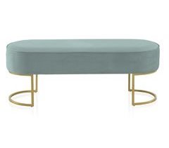 Taburete Tapizado de Terciopelo con Base metal