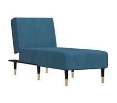 Chaise longue veludo verde-escuro