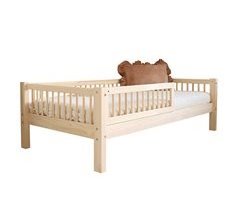 Cama com calha e base com pés Adèle