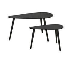 Conjunto de 2 mesas laterais em formato de lágrima Well Home