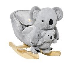 Baloiço para Bebé Pelúcia, Madeira, Metal, Algodão PP HOMCOM