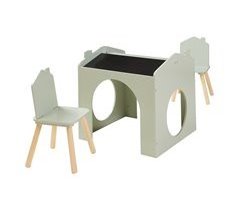 Conjunto de mesa para crianças Romso e 2 cadeiras aspecto de casa 110