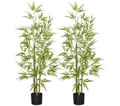 Conjunto de Plantas Artificiais PEVA HOMCOM, casa - decoração