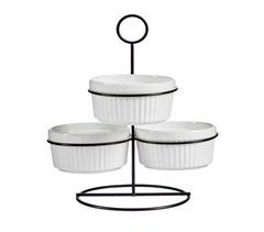 Conjunto de 3 taças redondas + prateleira coleção VESSIA