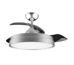 Cecotec Ventoinha de teto com pás retrácteis e acabamento branco, iluminação LED com 3 intensidades e 42" de diâmetro. Temporizador 8 h, função Inverno-Verão, controlo remoto e 3 pás.
