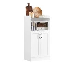 Aparador de cozinha com 2 portas para microondas FSB47-W SoBuy