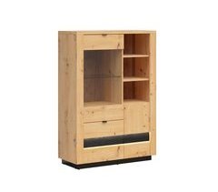 Cómoda de 2 portas e 2 gavetas com LED Glenn