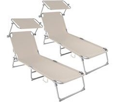 Conjunto de 2 espreguiçadeiras de jardim