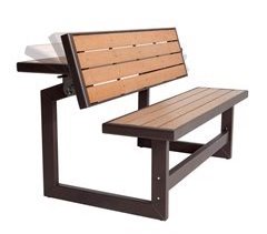 Banco convertible en mesa color madera LIFETIME