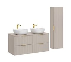 Lavatório duplo com pedestal Adriel