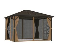 Pérgola Alumínio, metal e poliéster Outsunny