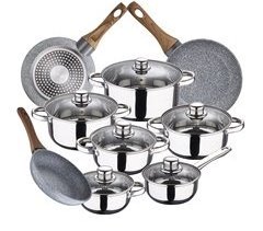 Bateria de cozinha 12 peças com jogo de patch