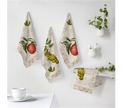 Conjunto de 4 panos de cozinha VINTAGE FRUITS