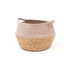 Cesta de fibra vegetal e algodão BAILEN