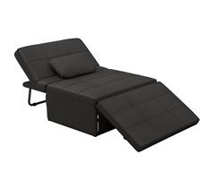 Sofá Cama Linho, Espuma e Metal HOMCOM, casa - sófas