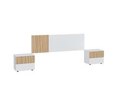 Pacote de móveis de quarto estilo nórdico Etnha em com cabeceira