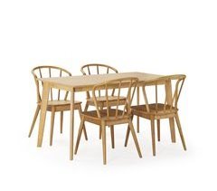 Conjunto de mesa e 4 cadeiras de jantar Brisa 140x80