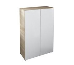 Armário multiuso com 2 portas com efeito madeira
