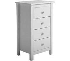 Cómoda Berna com 4 gavetas em branco
