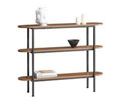 Mesa de consola com 3 prateleiras FSB67-WS SoBuy