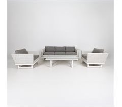Set de jardim GALAXY com mesa de centro e 3 cadeirões