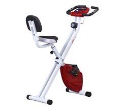 Bicicleta estática em forma de X Aço, ABS, PVC HOMCOM