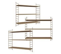 Conjunto de 3 prateleiras de parede Strängnäs aço [en.casa] 60