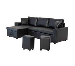 TONY Sofá-cama de canto de 3 lugares