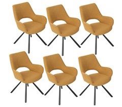 MEUBLES COSY Conjunto de 6 cadeiras de jantar com encosto