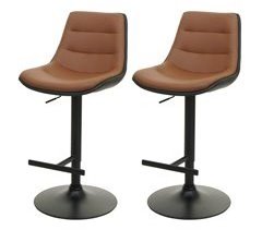 Conjunto de 2 bancos altos, cadeiras giratórias reguláveis