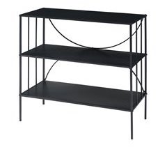 Consola Baarn com 2 prateleiras metálicas [en.casa]