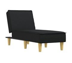 Chaise longue tecido preto
