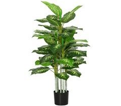 Planta Artificial PEVA, PE, cimento HOMCOM, casa - decoração
