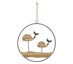 Decoração em Metal e Madeira Peixe 9