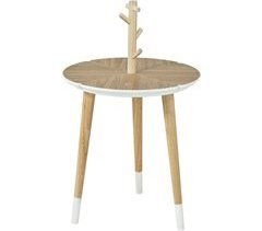 SoBuy Mesa de Café Redonda com Suporte para Xícaras FBT38-WN