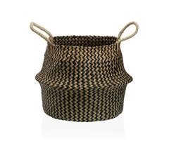 Cesta fibra vegetal SHEPARD 28x26x28cm cor preto