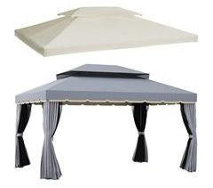 Conjunto de Pérgola Poliéster Outsunny