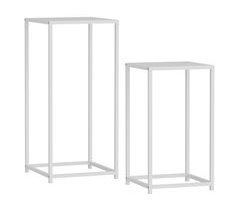 Conjunto de 2 mesas de apoio quadradas em aço Åseral [en.casa] 34x34