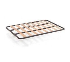 Base de cama em tubo de aço com reforço central