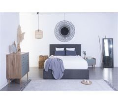 Cama abatível MOONLIGHT II cinza escuro 140x190cm