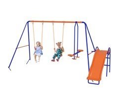 Conjunto de Baloiços Metal, PE Outsunny