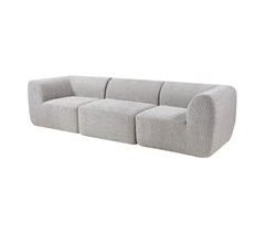 Sofá modular de 3 lugares Hurvas bouclé