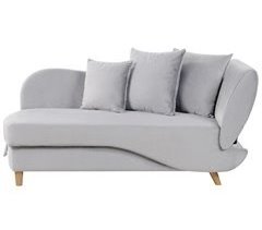 Beliani Chaise longue à direita Veludo MERI