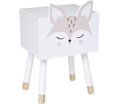 Mesa de cabeceira infantil Fox Douceur com gaveta e armazenamento
