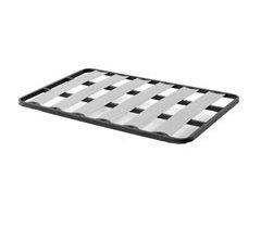 Base de cama larga, reforço central e ripas Poplar-Flex sem pernas