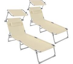 Conjunto de 2 espreguiçadeiras de jardim