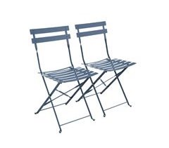 Set de 2 cadeiras de jardim dobráveis - Emilia - Aço