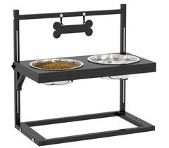 Comedouro Elevado para Cães Aço e Metal